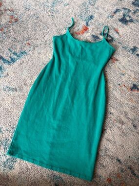 Teal Spaghetti Strap Bodycon Dress